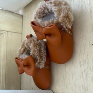 Brown baby shoes